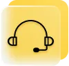 Customer support icon displaying 24/5 multilingual trading support for account holders